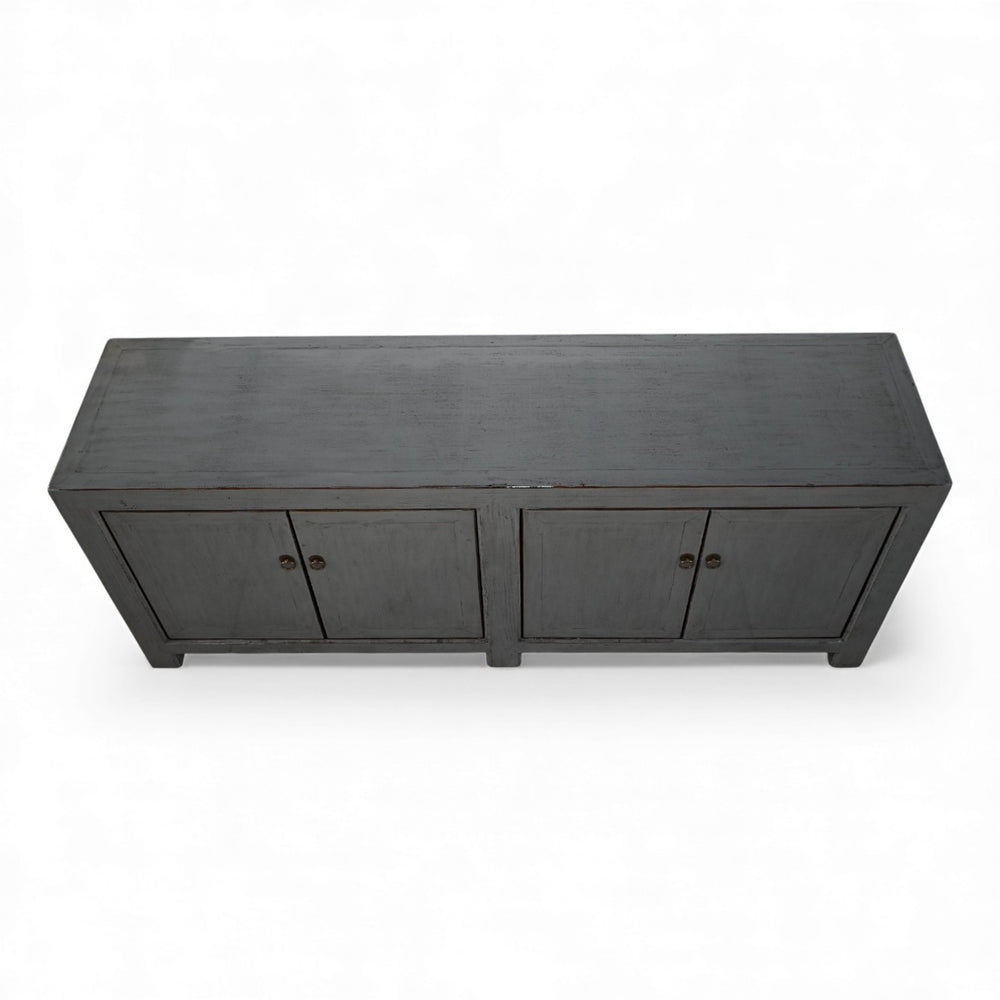 Commode basse 4P - 160 cm GRIS FONCE