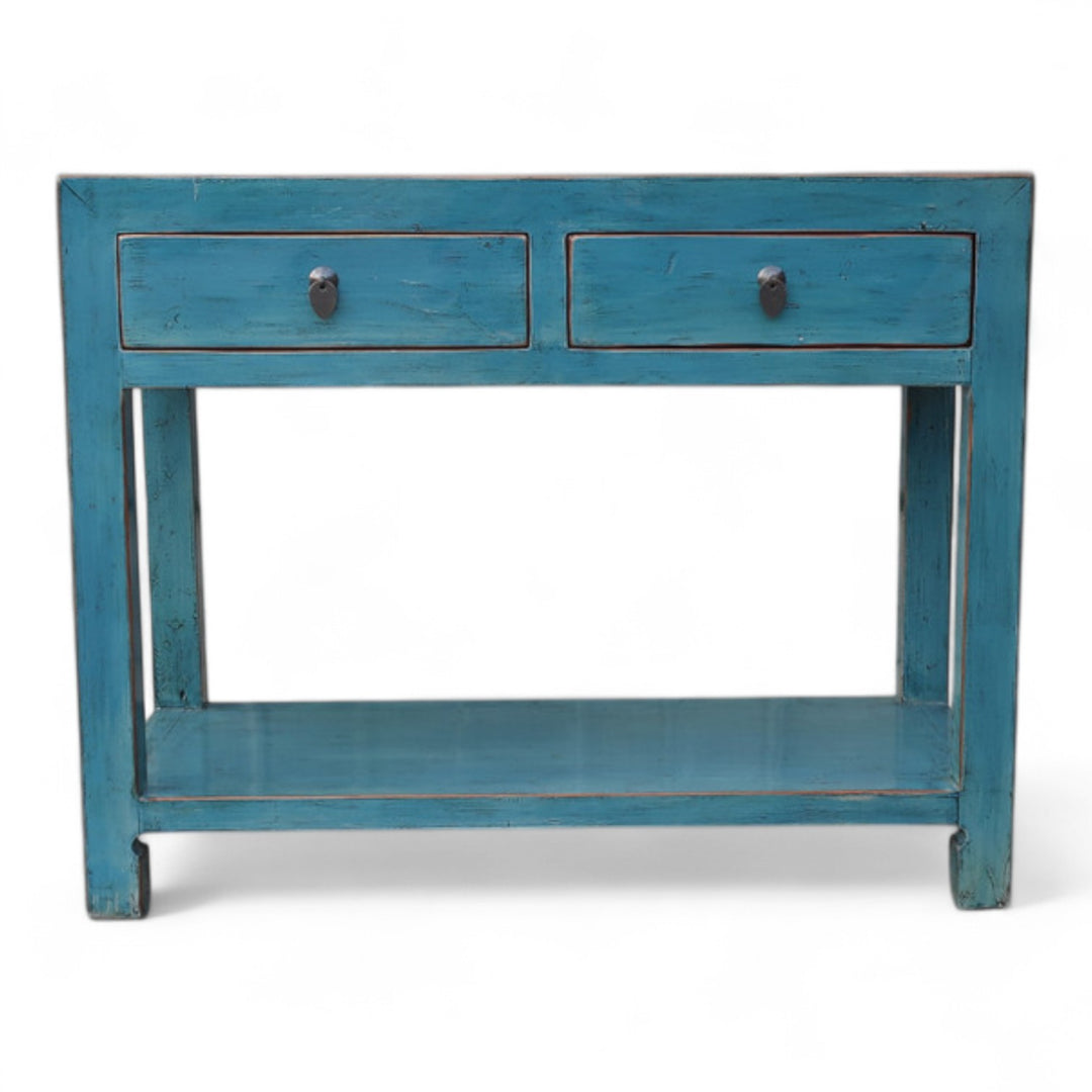 Console 2T avec étagère BLEU TURQUOISE