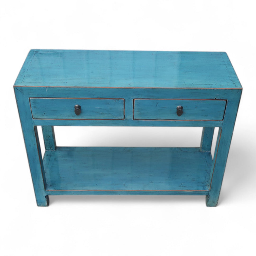 Console 2T avec étagère BLEU TURQUOISE