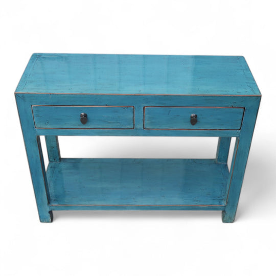 Console 2T avec étagère BLEU TURQUOISE