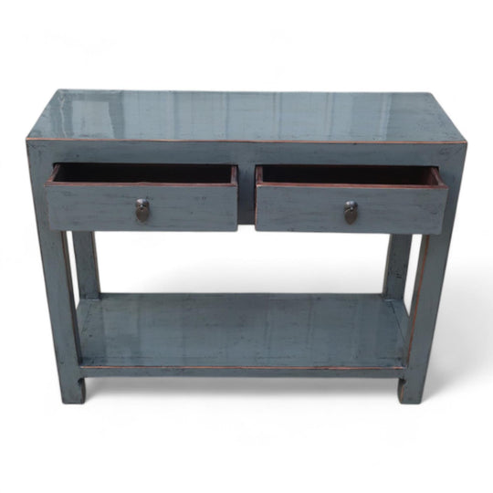 Console 2T avec étagère GRIS FONCE