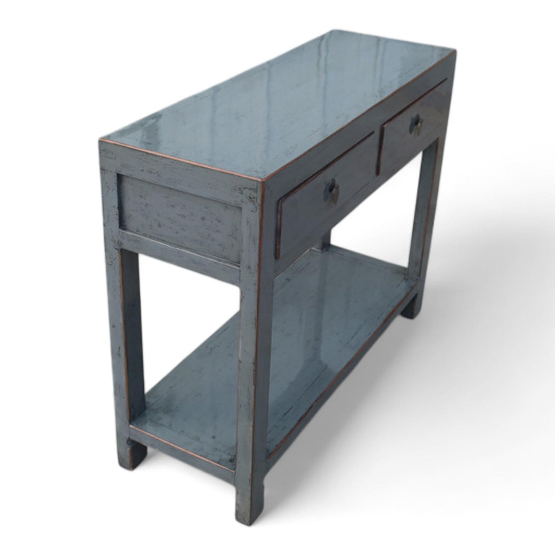 Console 2T avec étagère GRIS FONCE