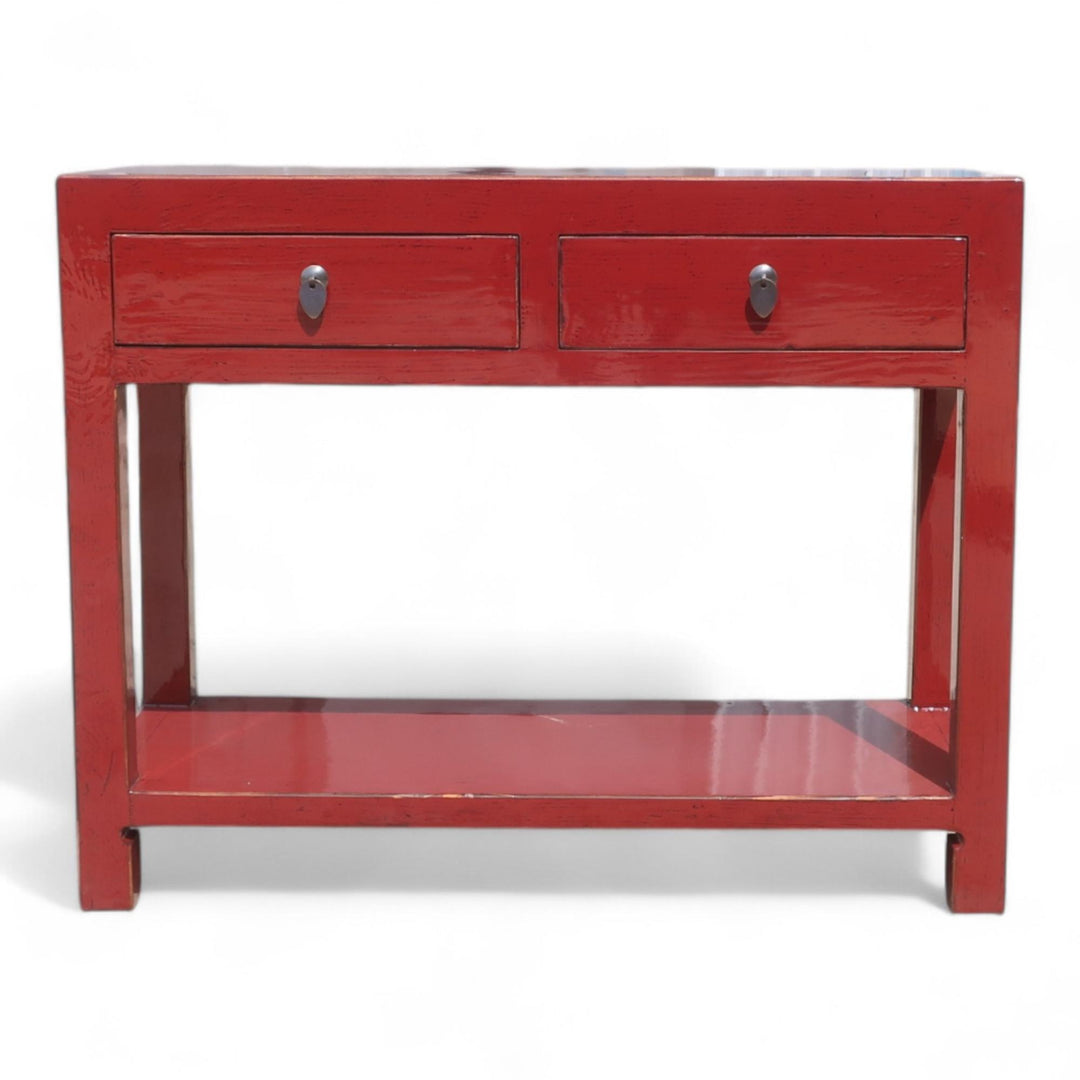 Console 2T avec étagère ROUGE