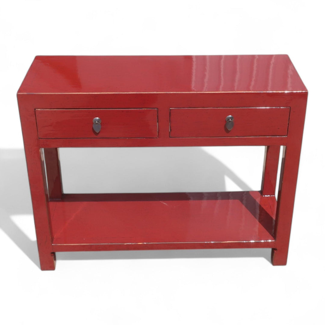 Console 2T avec étagère ROUGE