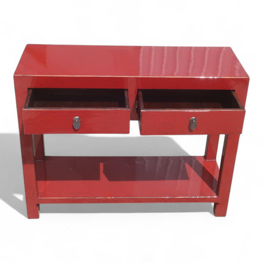 Console 2T avec étagère ROUGE