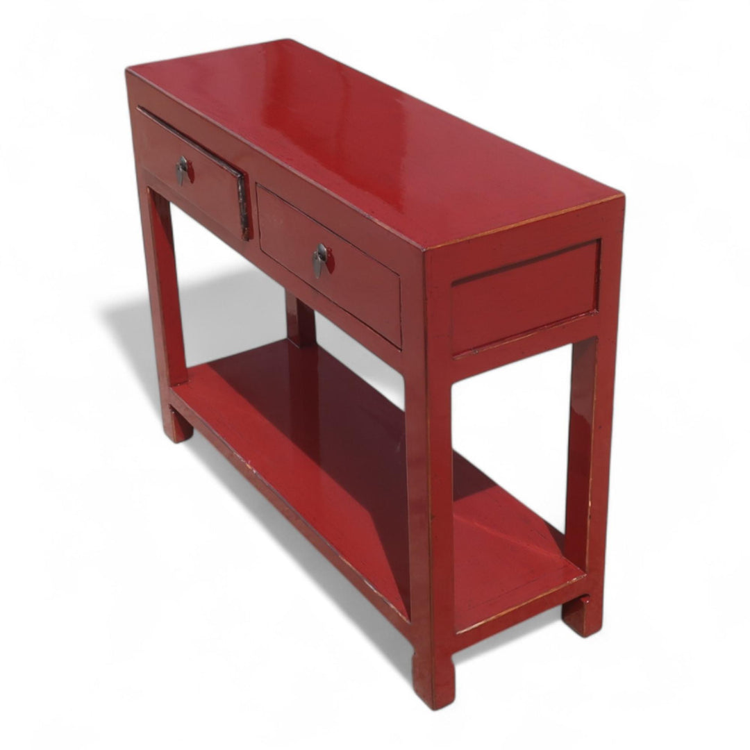 Console 2T avec étagère ROUGE