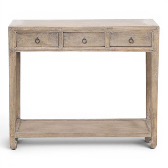 Console 3T avec étagère - 102 cm OLD PATINA