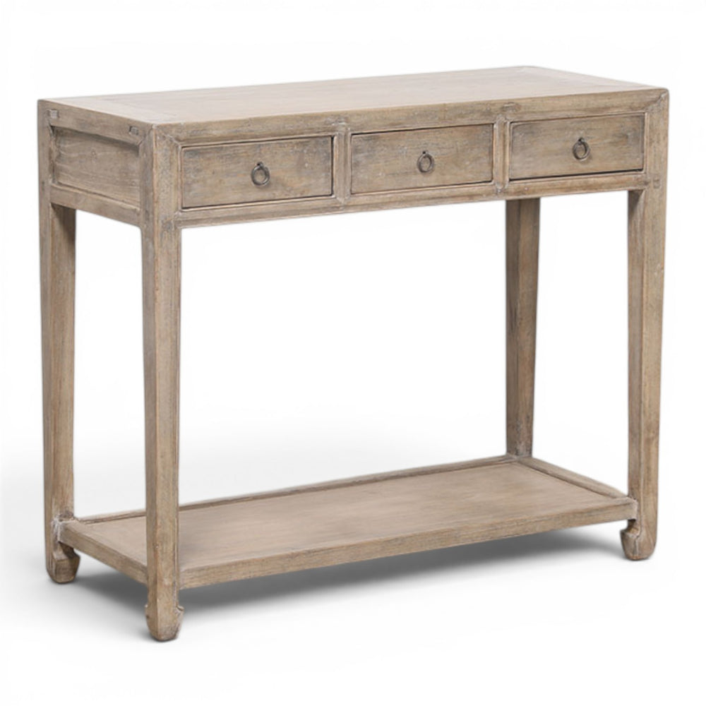 Console 3T avec étagère - 102 cm OLD PATINA