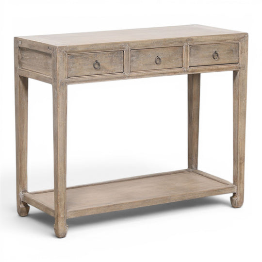 Console 3T avec étagère - 102 cm OLD PATINA
