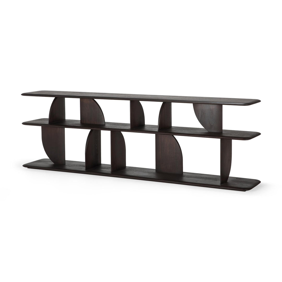 Console Geometric Teck brun foncé