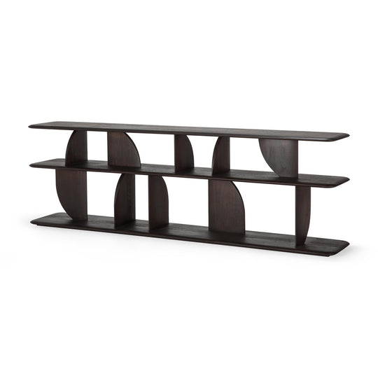 Console Geometric Teck brun foncé