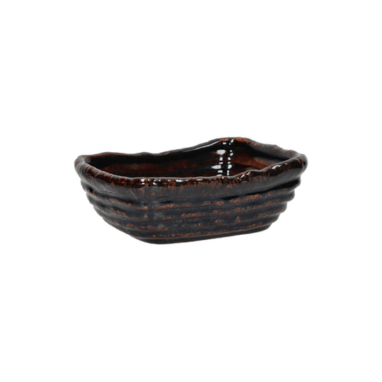 Corbeille PANEA AMBRE FONCE