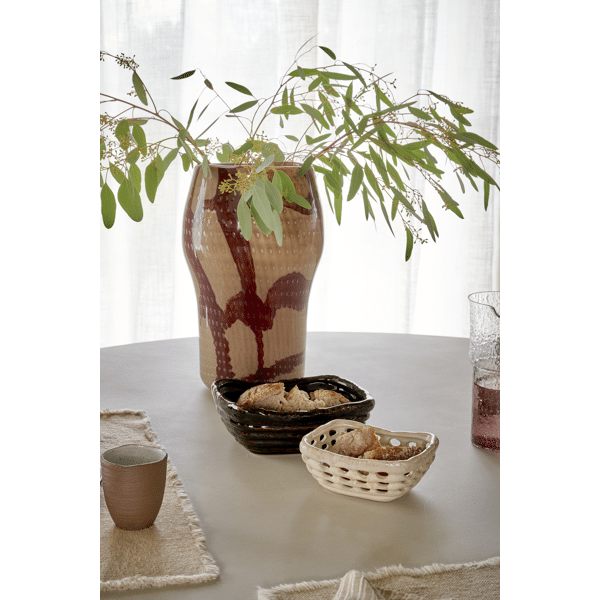 Corbeille PANEA AMBRE FONCE