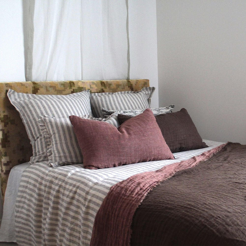 Coussin Lin Gaufré - OVIO Home