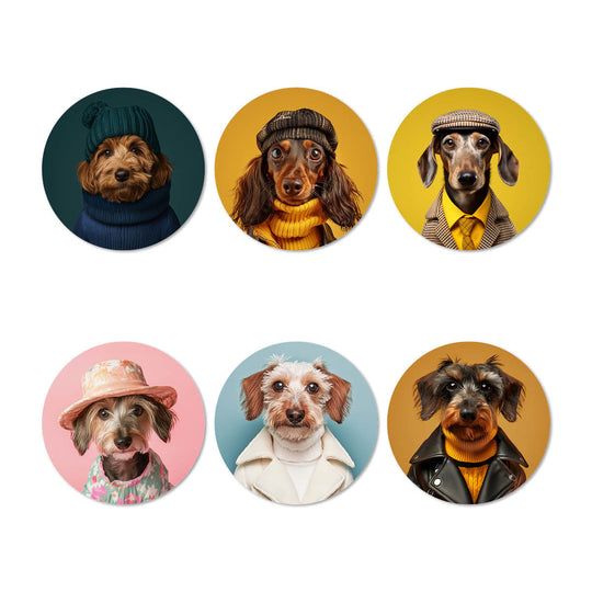 Dessous de verre CHIEN FUNNY DOGS II