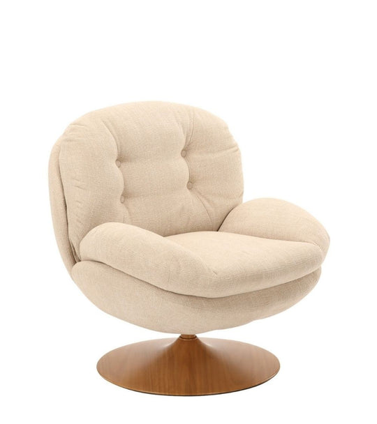 Fauteuil MEMENTO BEIGE RETRO - Pied Naturel