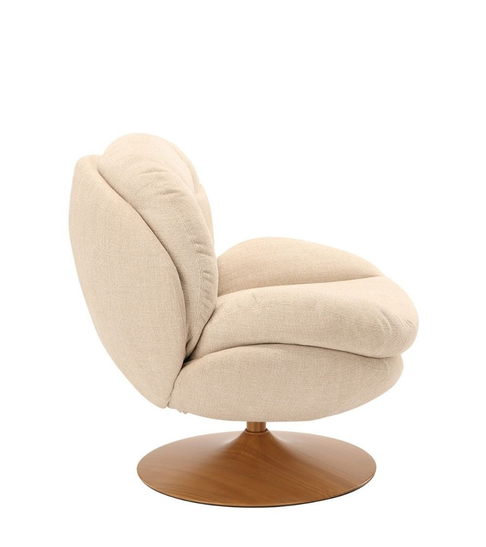Fauteuil MEMENTO BEIGE RETRO - Pied Naturel