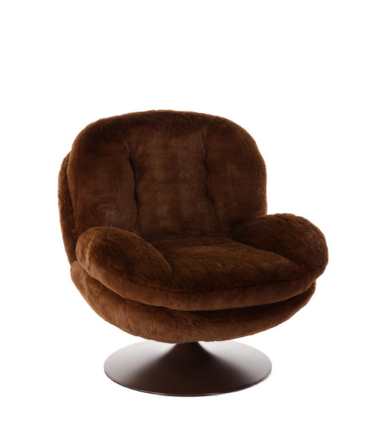 Fauteuil MEMENTO FOURRURE MARRON