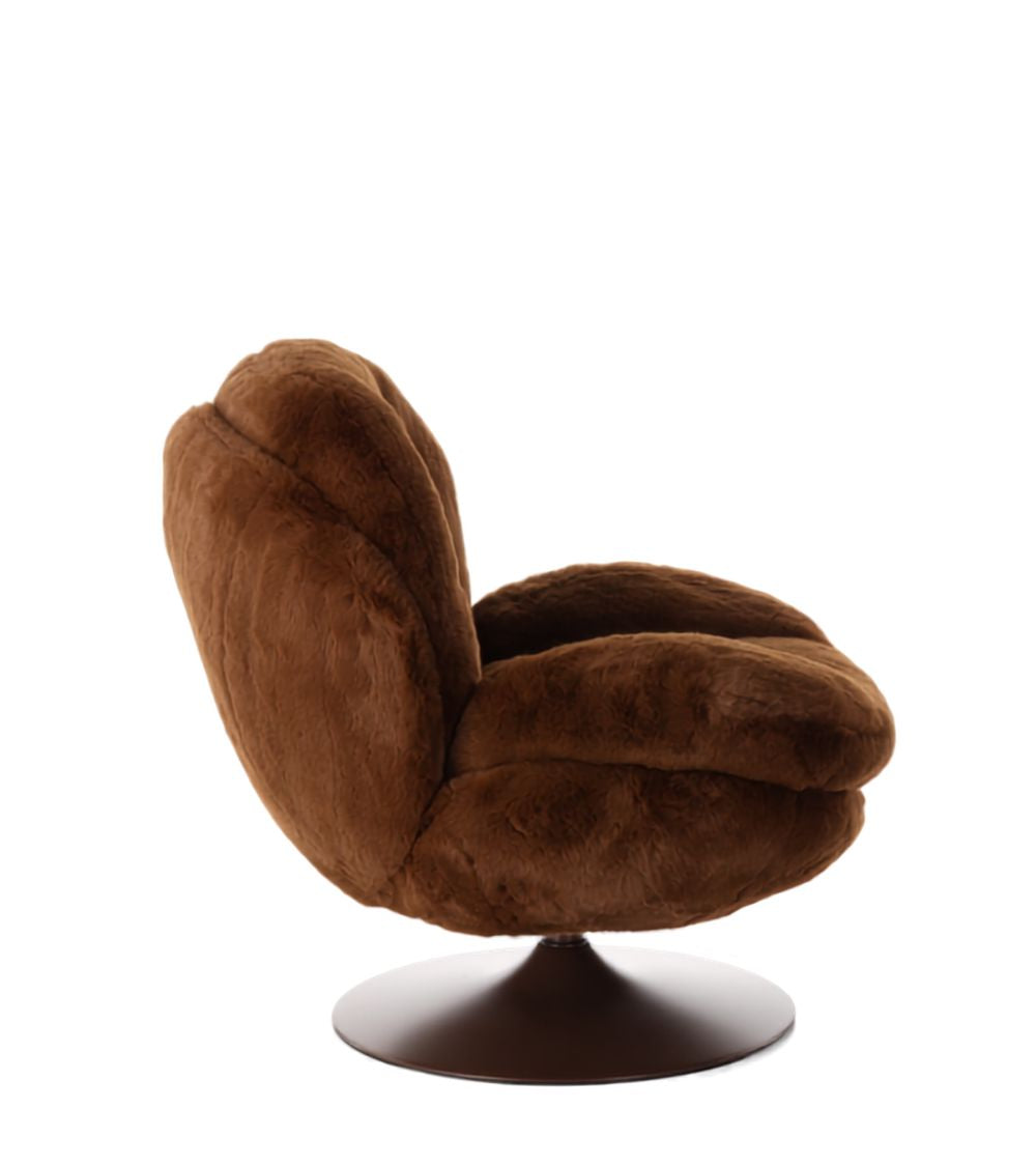 Fauteuil MEMENTO FOURRURE MARRON