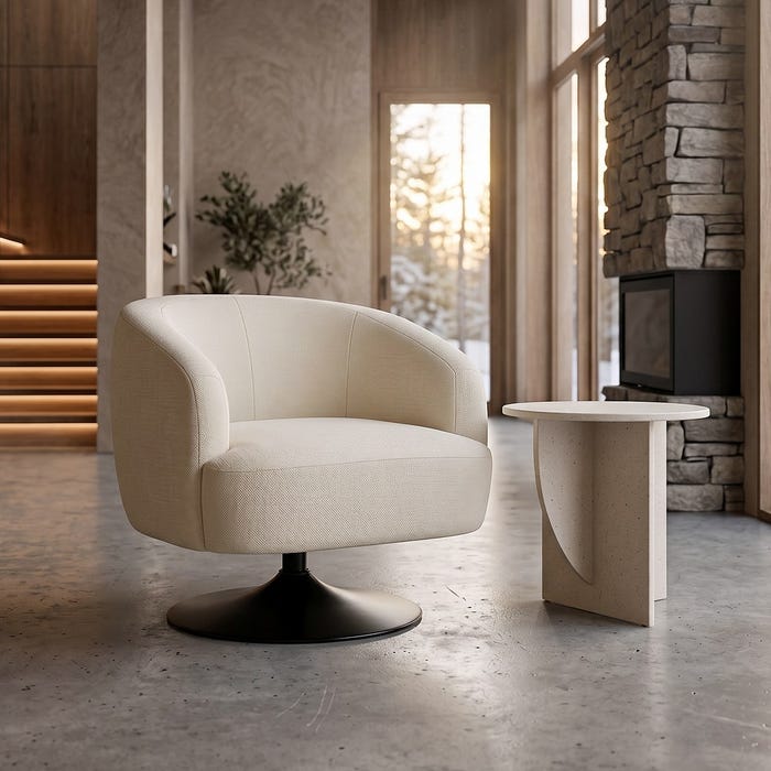 Fauteuil PIVOTANT CARLO CREME