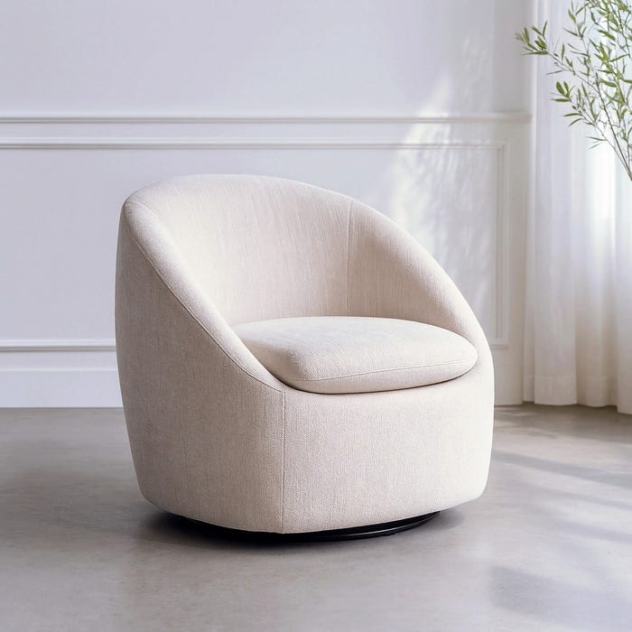 Fauteuil PIVOTANT ECRU