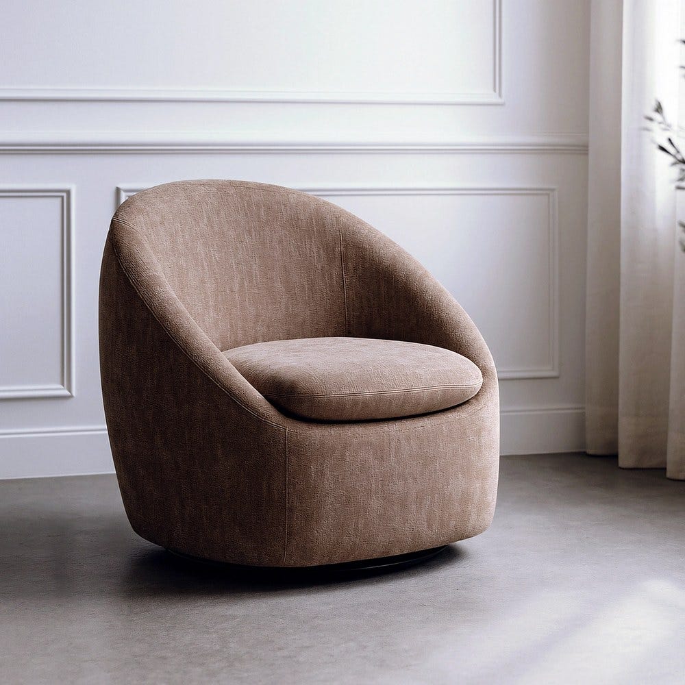 Fauteuil PIVOTANT TAUPE