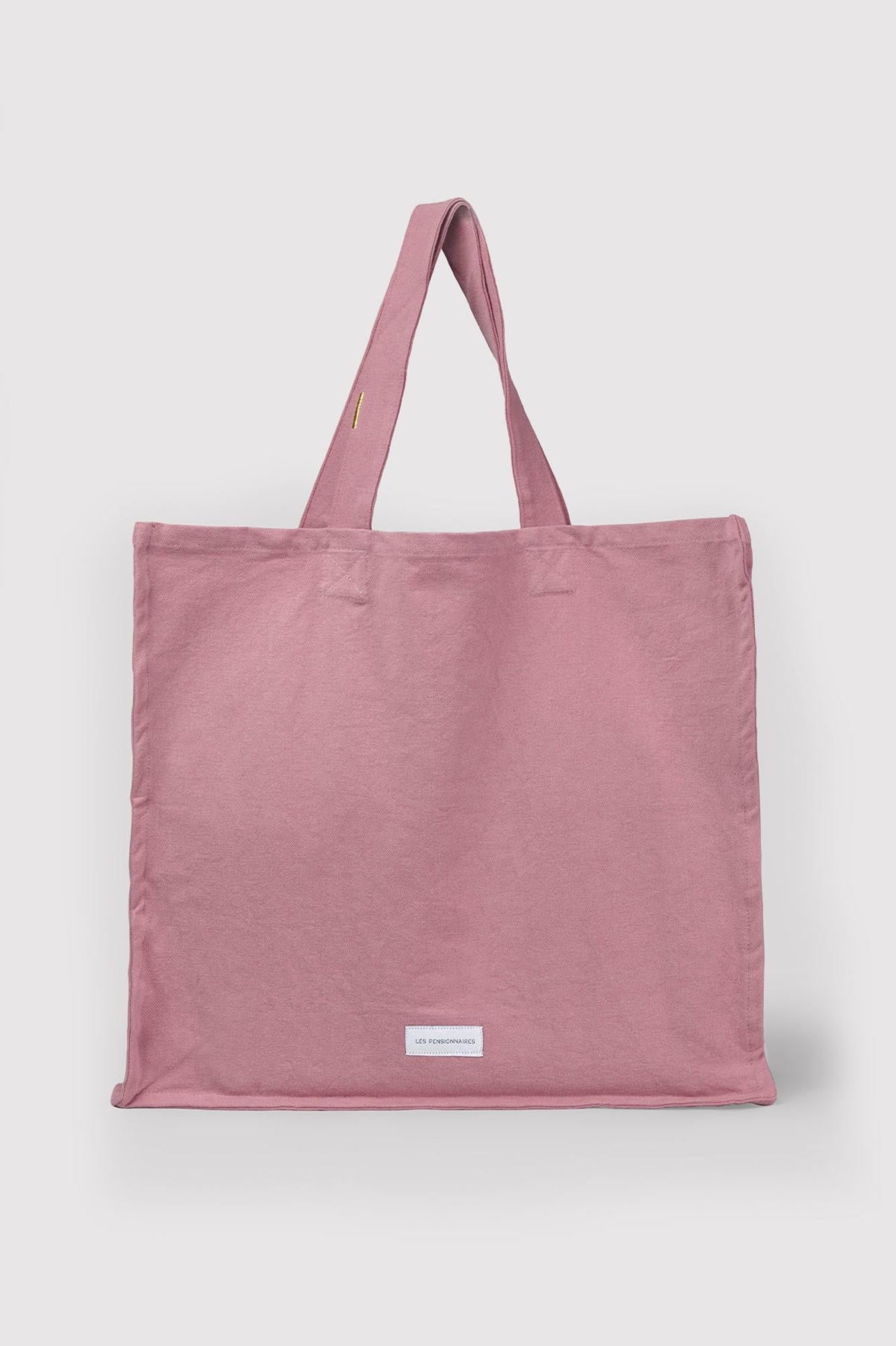 Grand Cabas En Toile De Coton Bio, Bois de rose 
