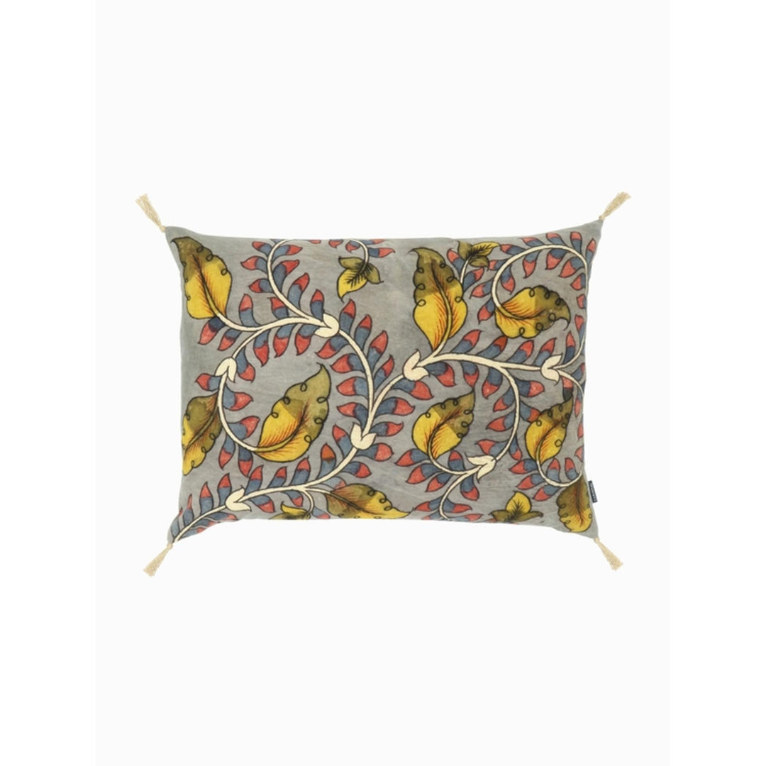 Housse de coussin KALAMKARI Gris cendre