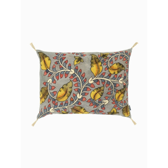 Housse de coussin KALAMKARI Gris cendre