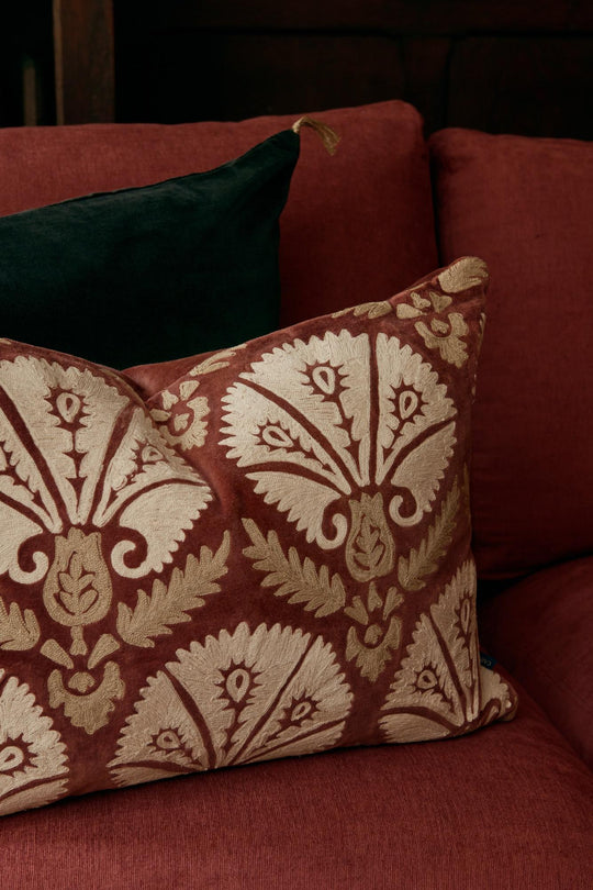 Housse de Coussin ZAHOR Acajou