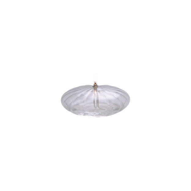 Lampe à Huile Ellipse Striée TRANSPARENT