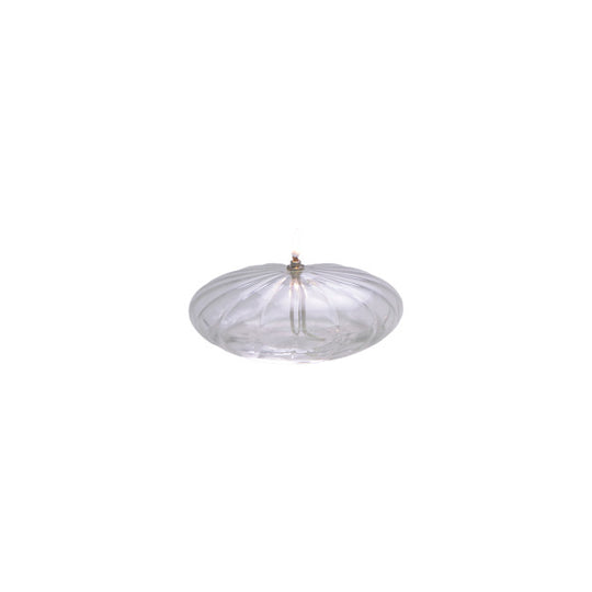 Lampe à Huile Ellipse Striée TRANSPARENT