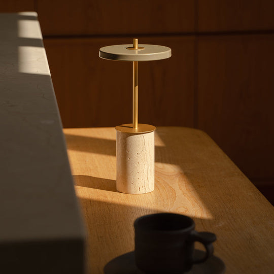 Lampe portable ASTERIA MOVE MINI BEIGE - TRAVERTIN