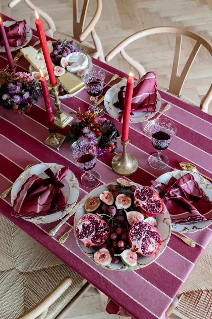Lot de 2 serviettes OSCAR BURGUNDY