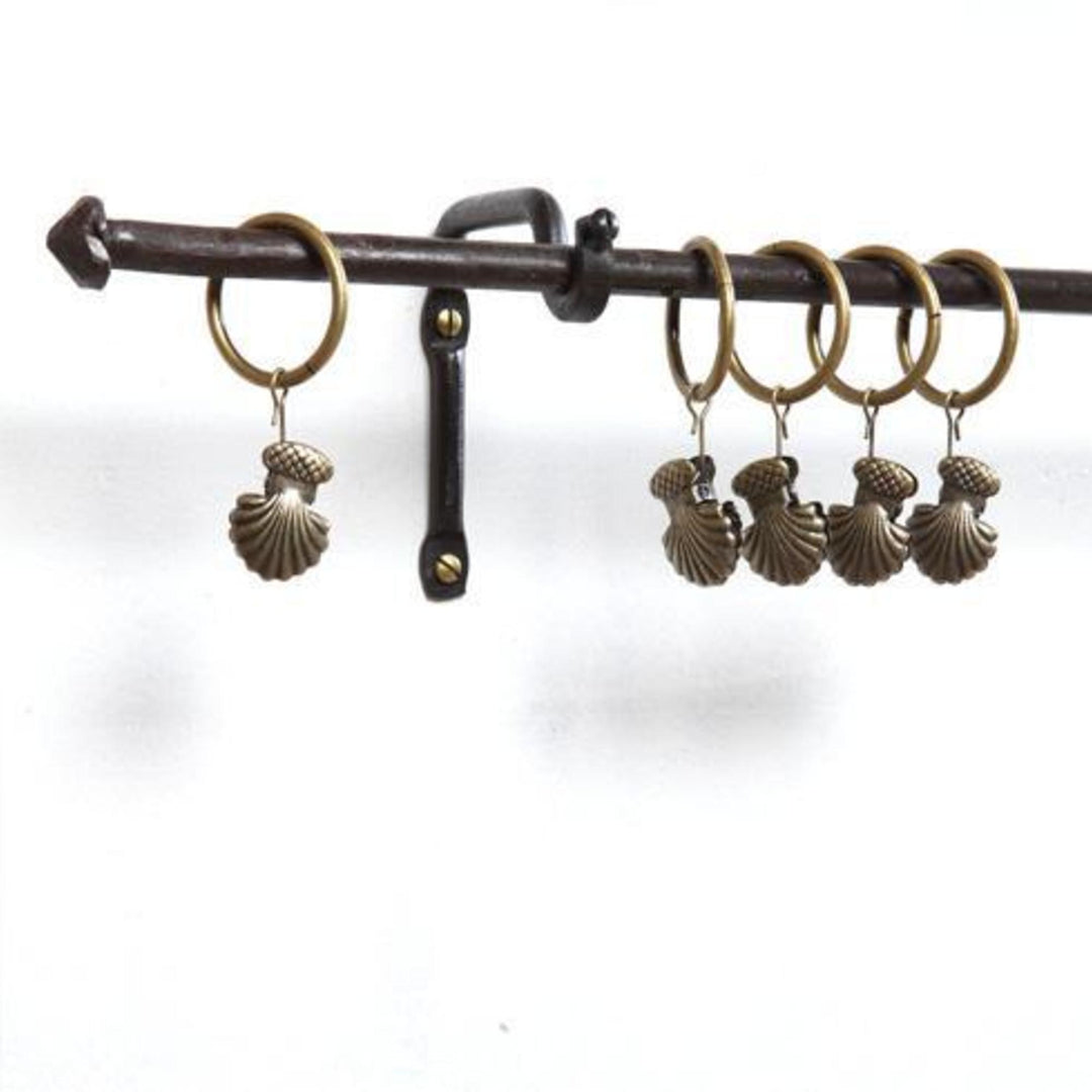 Lot De 5 Anneaux Pinces Coquillage cuivré