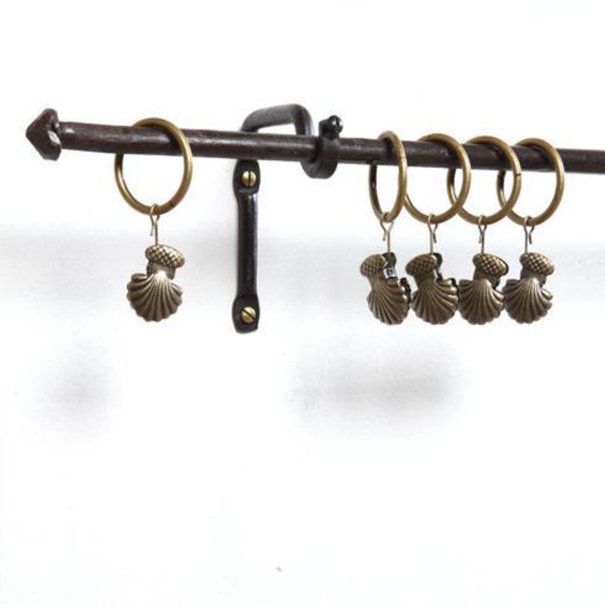 Lot De 5 Anneaux Pinces Coquillage cuivré