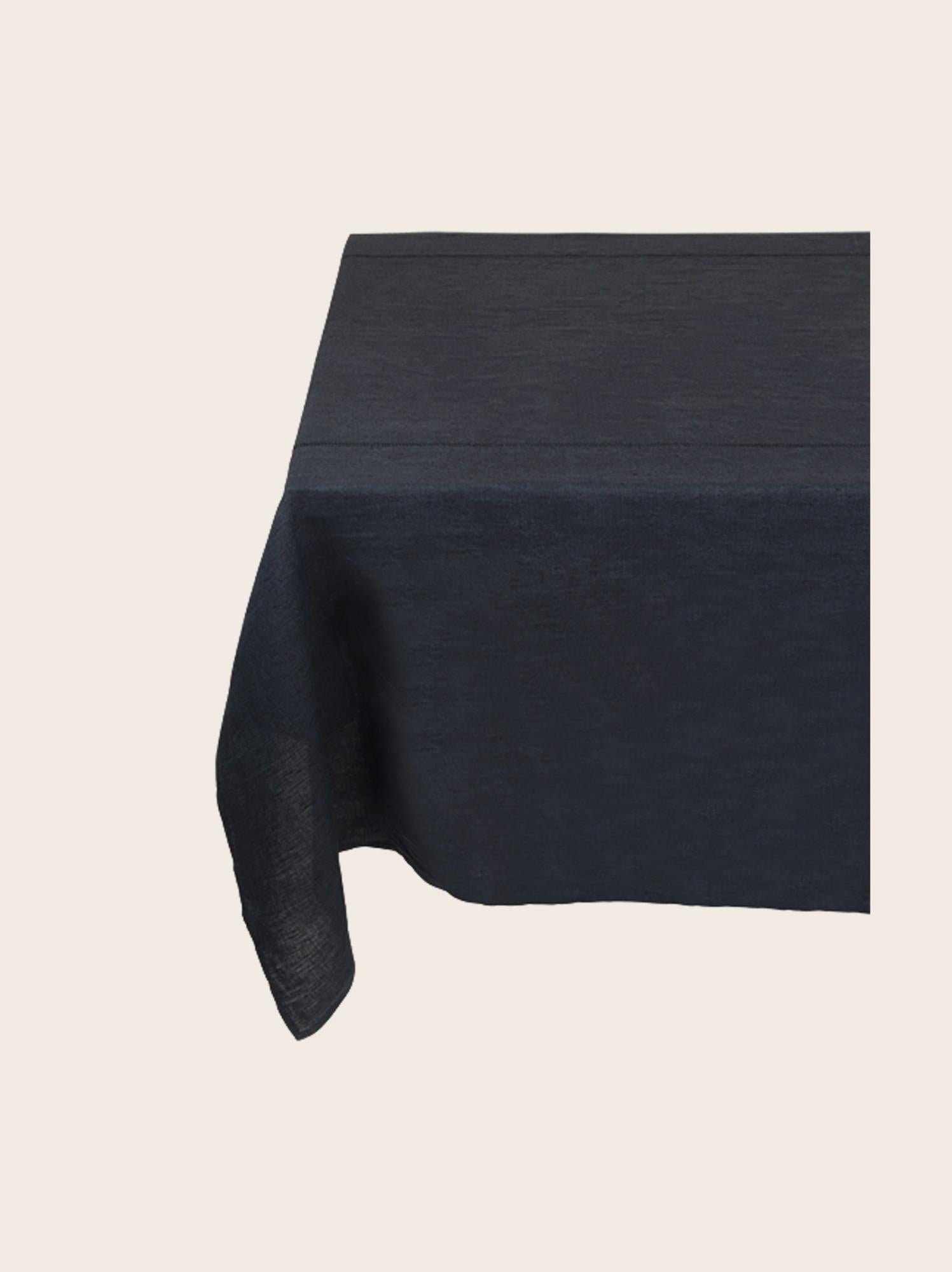 Nappe Noé en lin lavé Encre