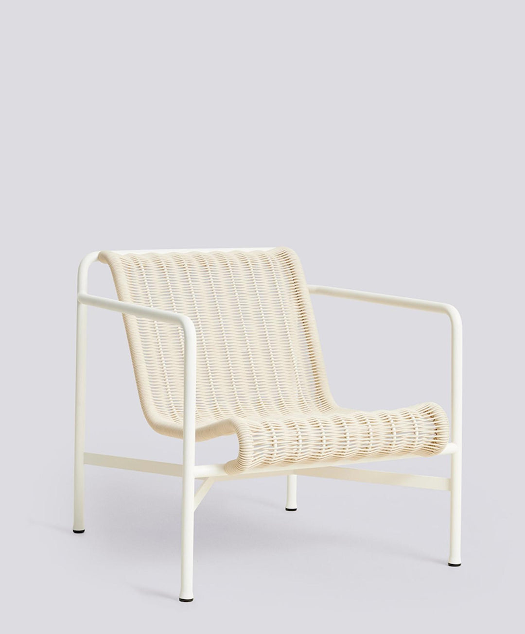Palissade Cord lounge Chair Low - Chaise basse à corde à accoudoirs Cream white