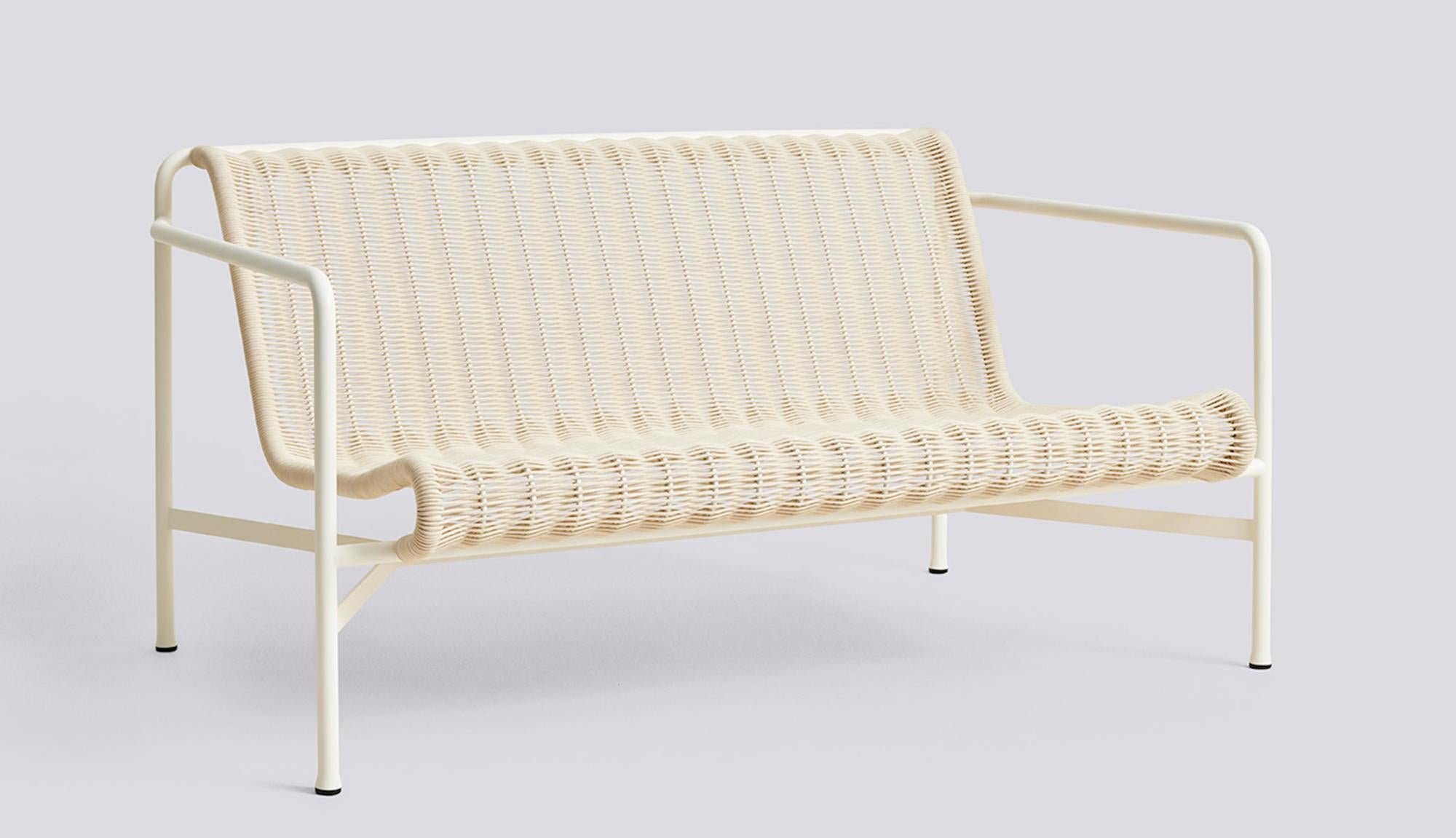 Palissade Cord Lounge Sofa - Banc à corde à accoudoirs Cream white