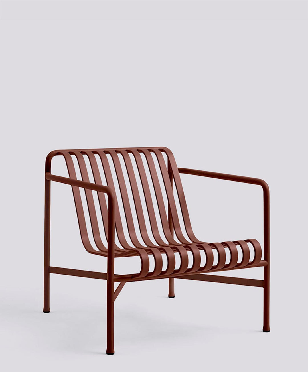 Palissade Lounge Chair Low - Chaise basse à accoudoirs Iron red