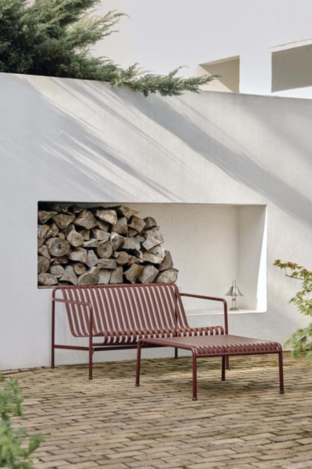 Palissade Lounge Sofa - Banc à accoudoirs Iron red