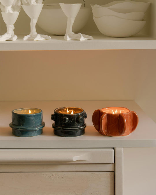 Photophore Molly Emaillé Rouille