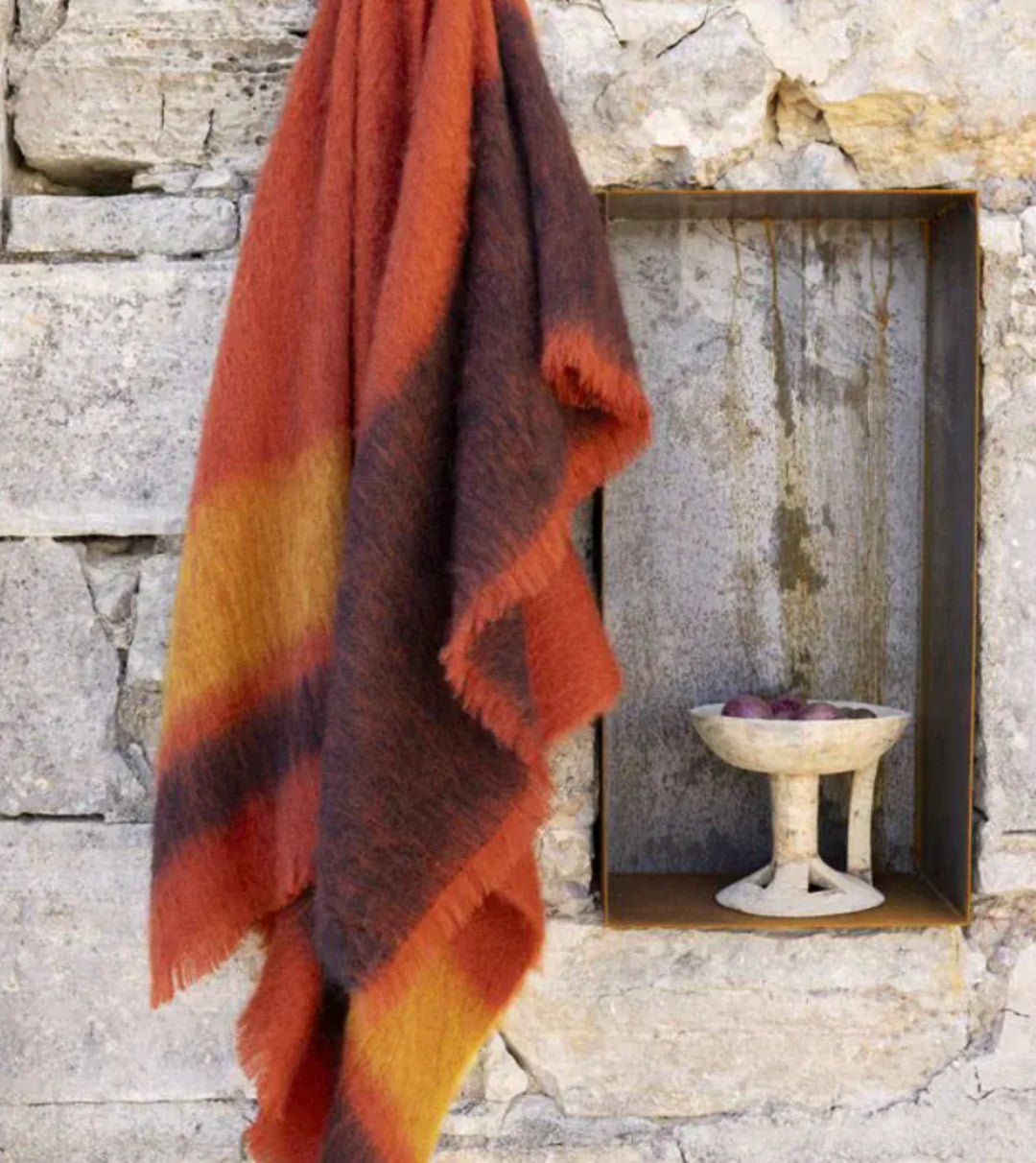 Plaid en Mohair Passage Ecorce