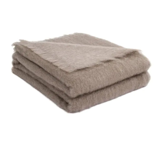 Plaid en Mohair Taupe