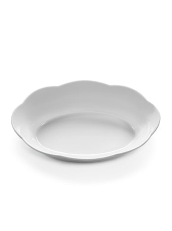 Plat de service OVALE SILHOUETTE BLANC