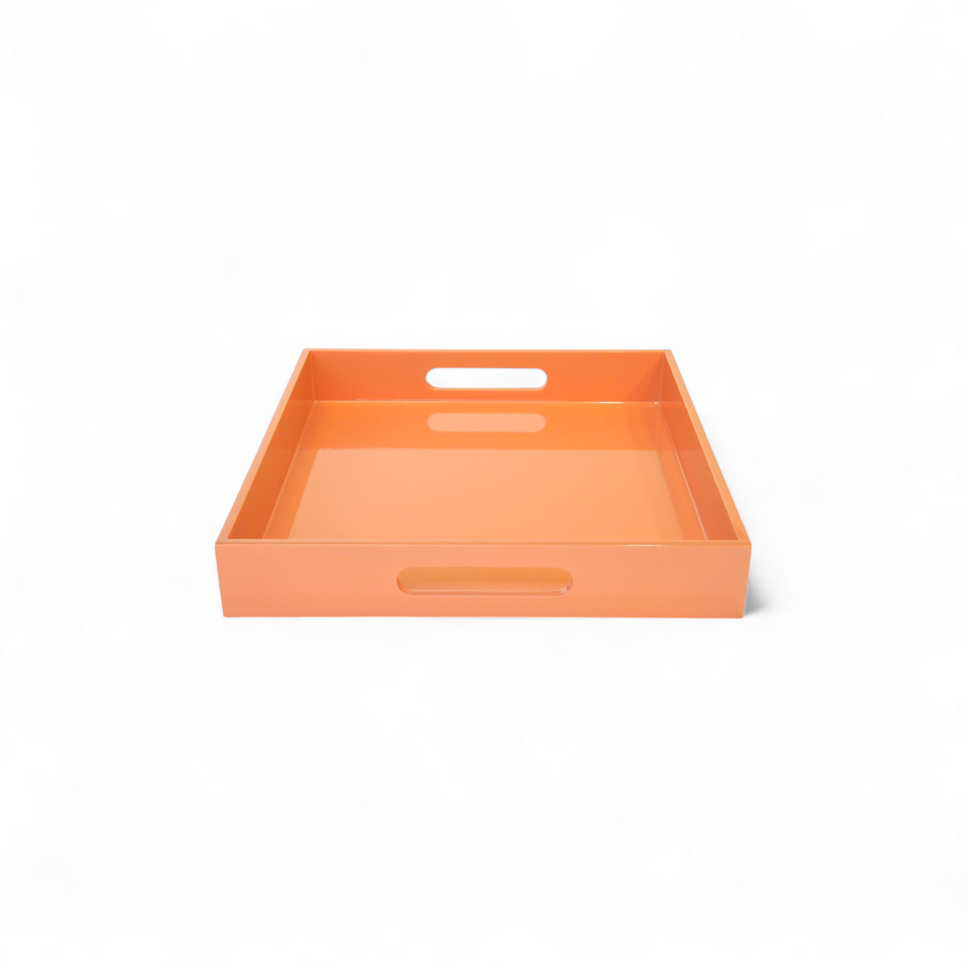 Plateau CARRE LAQUE ABRICOT