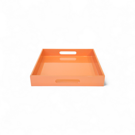 Plateau CARRE LAQUE ABRICOT