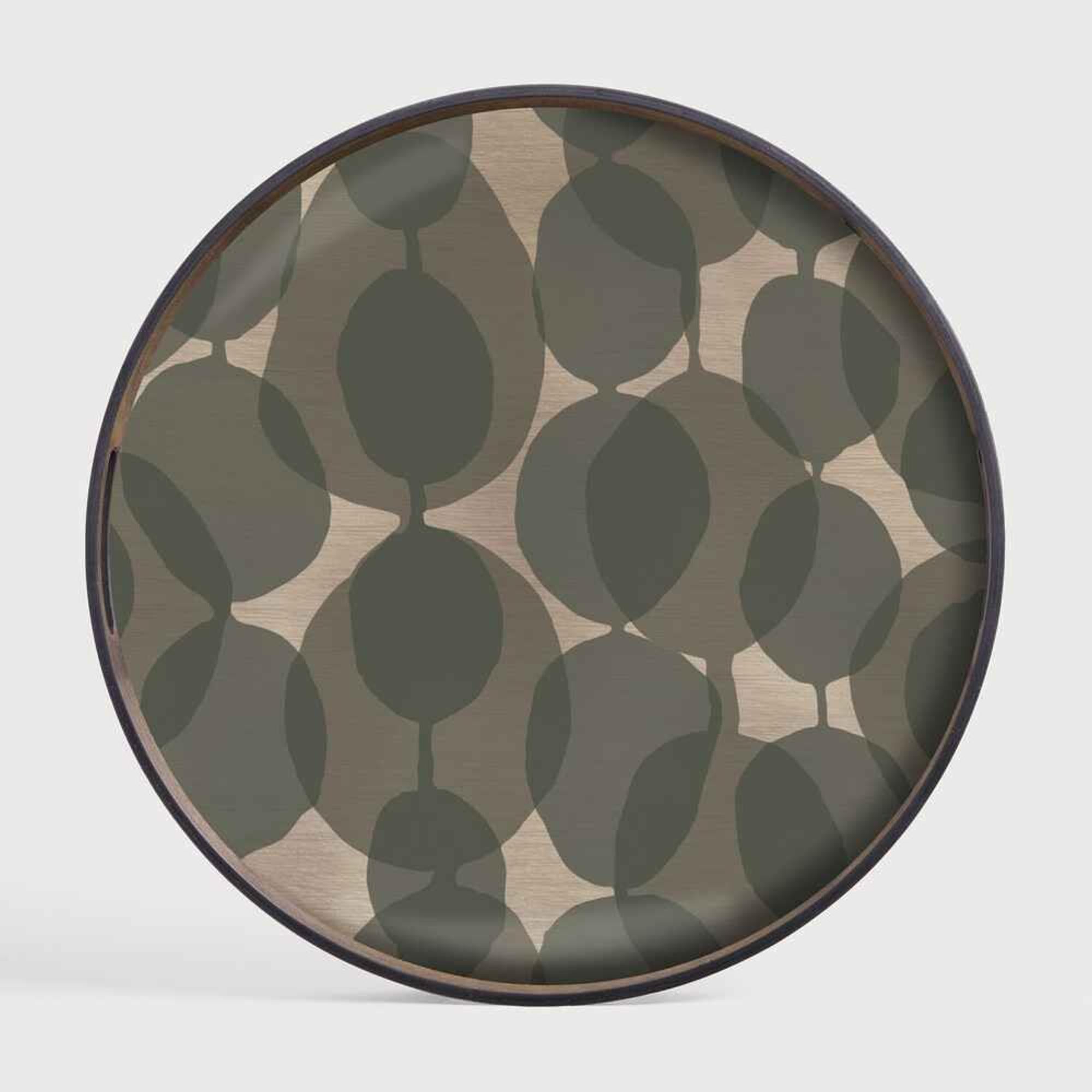 Plateau rond Connected Dots Vert