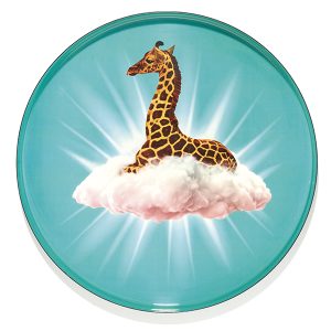 Plateau Rond Imprimé CELESTINE - Girafe