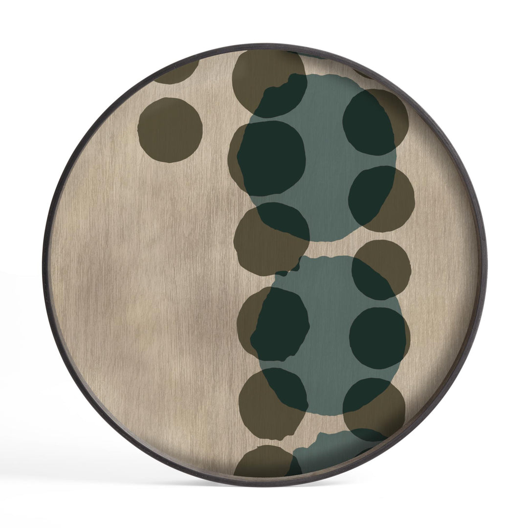 Plateau Rond Layered Dots Slate